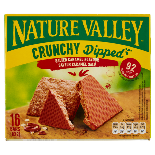 Nature Valley Crunchy Dipped Salted Caramel Flavour 8 x 20 g
