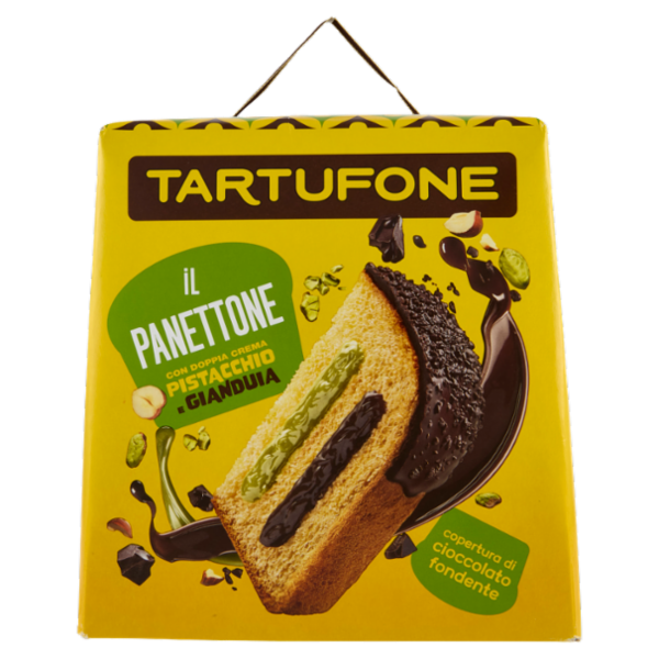 Tartufone il Panettone con Doppia Crema Pistacchio e Gianduia 800 g