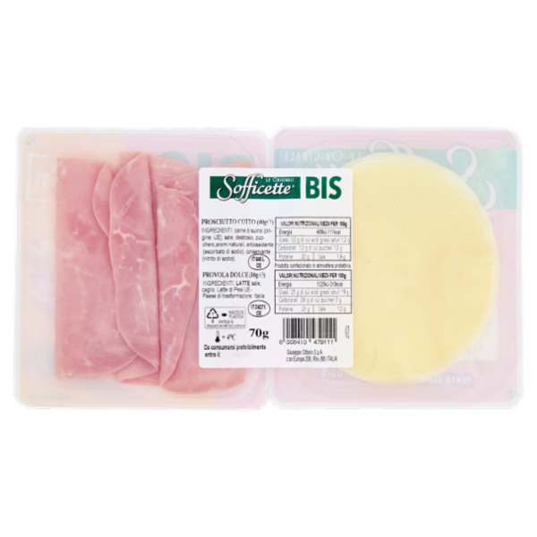 Citterio Sofficette Bis Prosciutto Cotto Alta Qualità - Provola Dolce 70 g