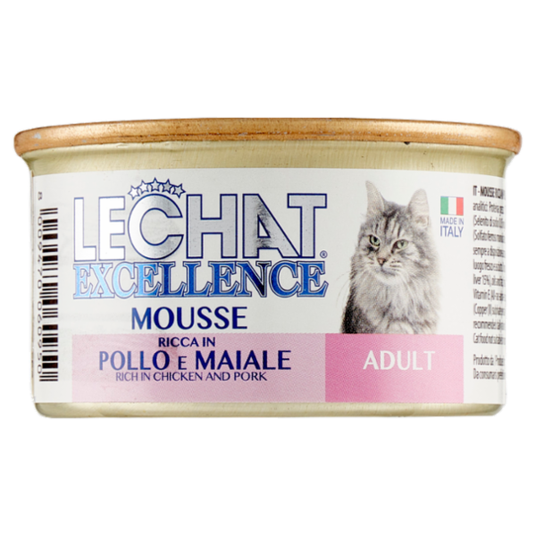 LeChat Excellence Adult Mousse Ricca in Pollo e Maiale 85 g