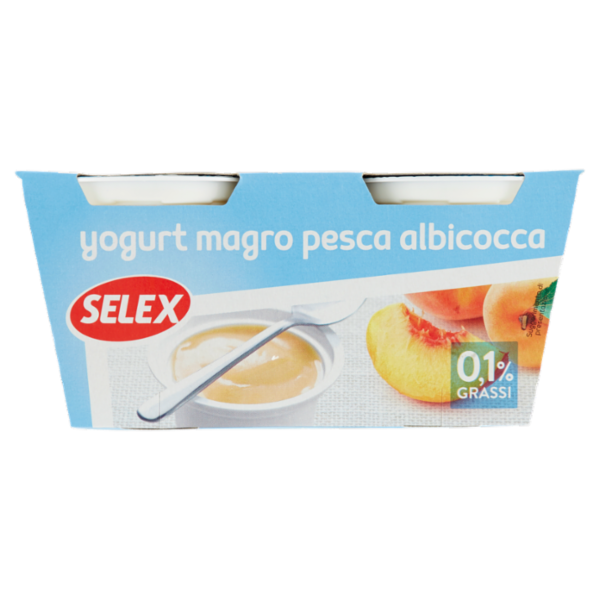 Selex Yogurt Magro Pesca e Albicocca 2x125 g