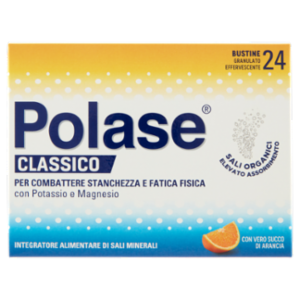 Polase Integratore Alimentare Potassio, Magnesio e Sali Minerali Gusto Arancia 24 Bustine 264 g