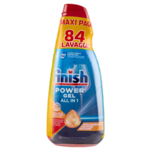 Finish Power Gel Antiodore 2 x 42 Lavaggi Liquido Lavastoviglie 2 x 940 Ml