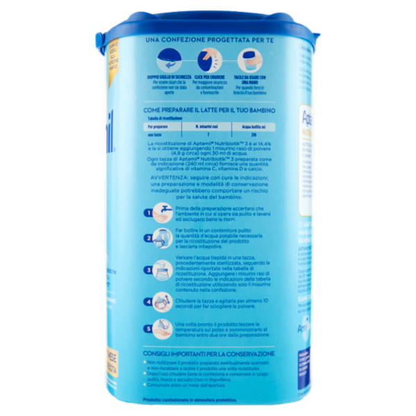 APTAMIL Nutrobiotik 3 Latte di crescita in Polvere 830 g