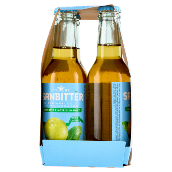 Sanbittèr, Chinotto e note di Basilico, Aperitivo Analcolico - 4 x 200ml