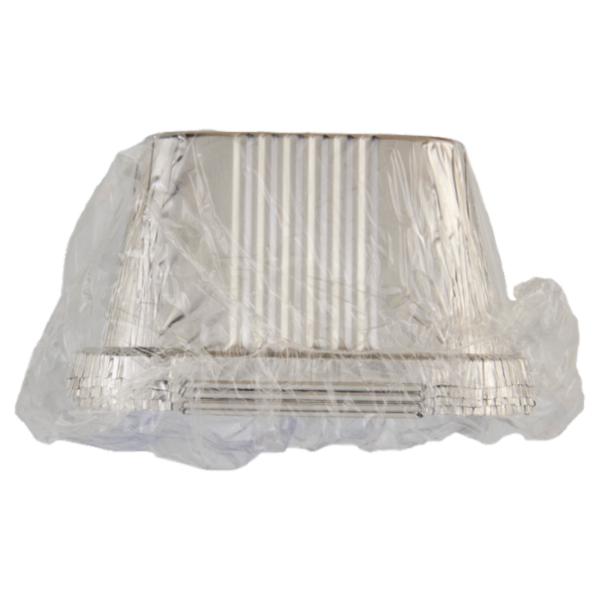 Selex Contenitore in Alluminio con Coperchio Plumcake 4 Porzioni 4 pezzi