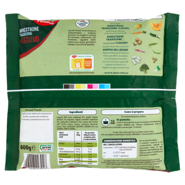 Findus Minestrone Tradizione + Legumi con Patate del Fucino IGP 600 g