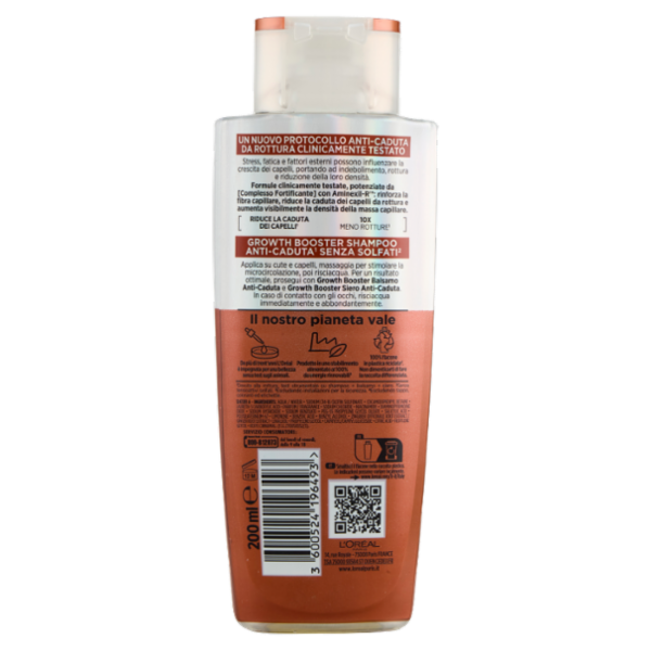Elvive Growth Booster Shampoo Anti-Caduta, per Capelli Tendenti a Caduta e Rottura, 200 ml
