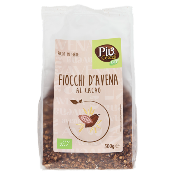 Più Cereali Bio Fiocchi d'Avena al Cacao 500 g