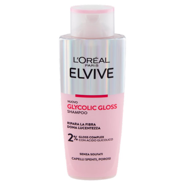 L'Oréal Paris Elvive Glycolic Gloss Shampoo con Acido Glicolico Per Capelli Spenti e Porosi 200 ml