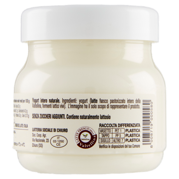 AlpiYò Yogurt di Valtellina Intero Naturale 125 g