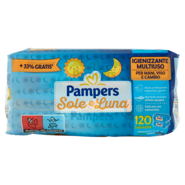 Pampers Sole e Luna Salviette 120 pz
