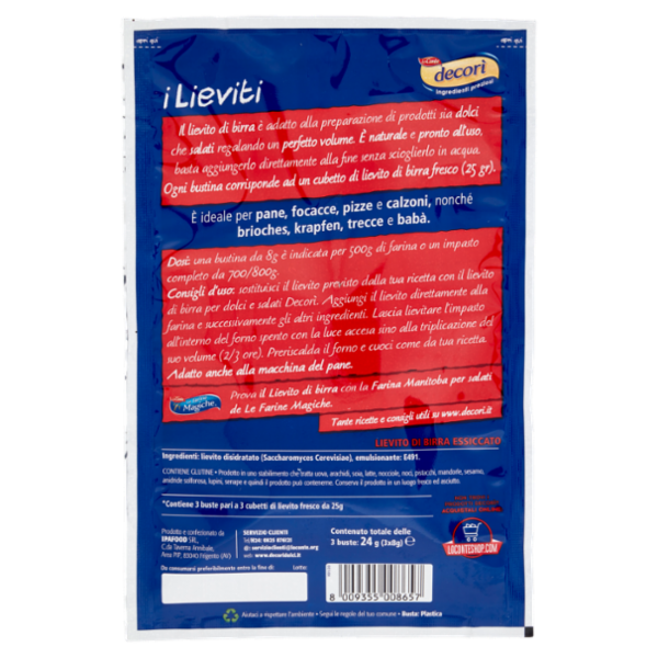 decorì i Lieviti Lievito di Birra 3 x 8 g