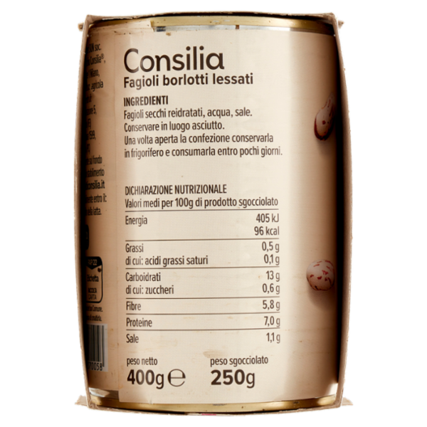 Consilia Fagioli Borlotti Lessati 3 x 400 g