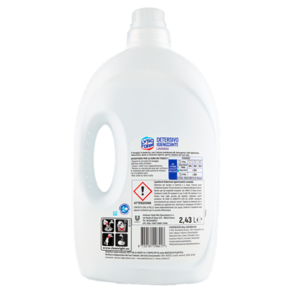 Lysoform Detersivo Igienizzante Lavanda 54 Lavaggi 2,43 L