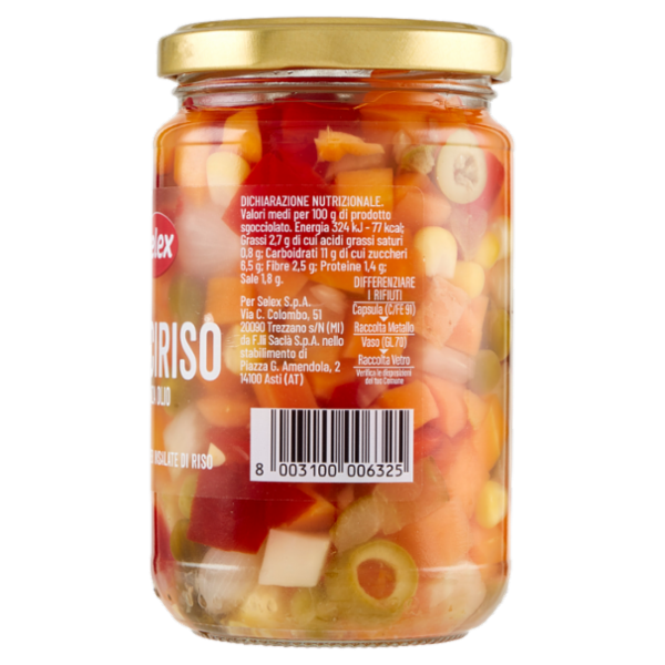 Selex Farciriso Senza Olio 300 g