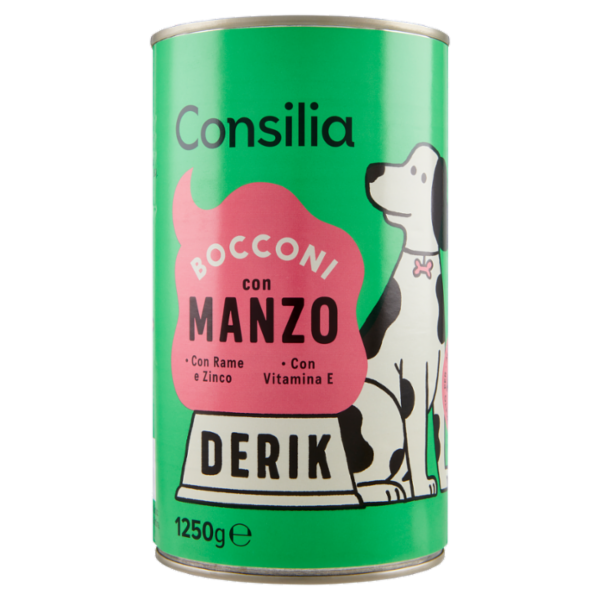 Consilia Derik Bocconi per Cane con Manzo 1250 g