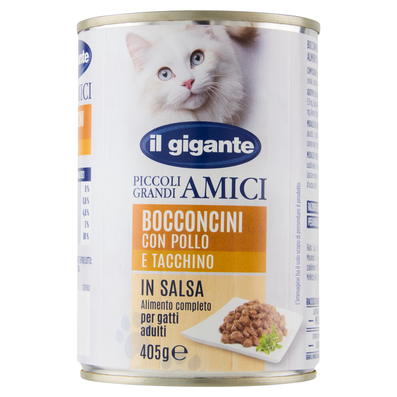 IL GIGANTE Piccoli Grandi Amici Bocconcini Con Pollo e Tacchino In Salsa 405 g