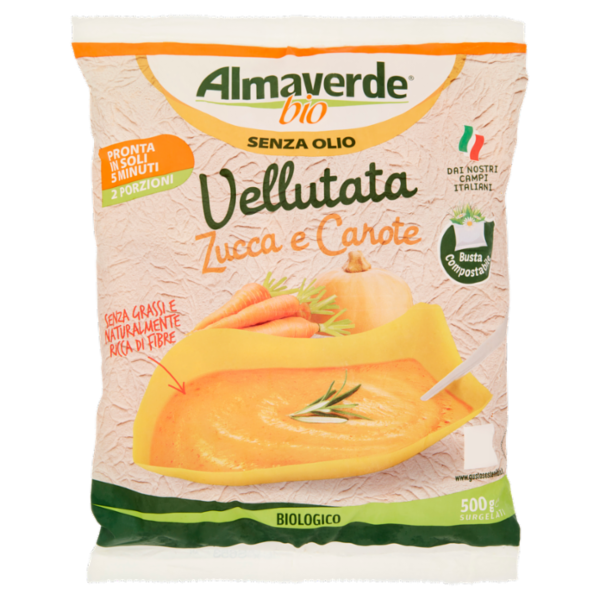 Almaverde bio Vellutata Senza Olio Zucca e Carote Surgelati 500 g