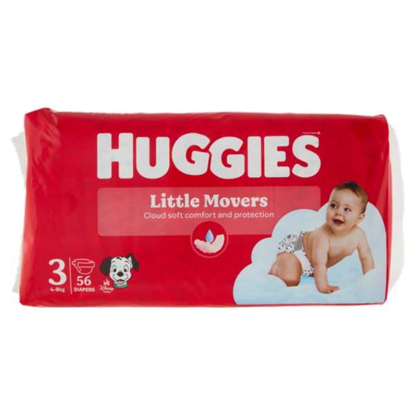 Huggies Little Movers Pannolini 3 4-9 Kg 56 pz