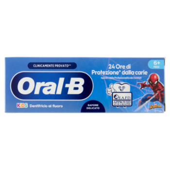 Oral-B Kids Dentifricio Al Fluoro 6+ Mesi Marvel Spider-Man 60 Ml