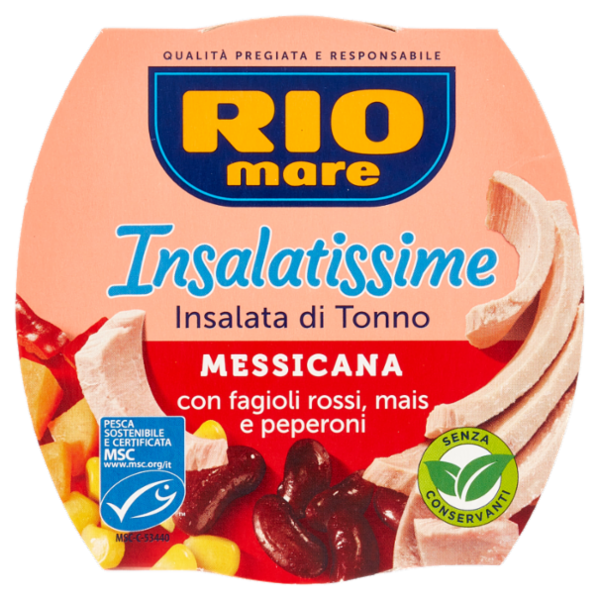 Rio mare Insalatissime Insalata di Tonno Messicana con fagioli rossi, mais e peperoni 160 g