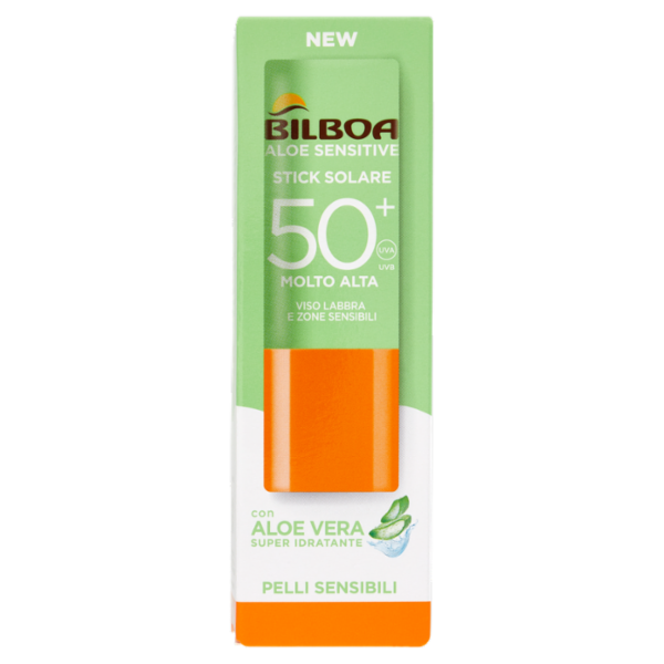 Bilboa Aloe Sensitive Stick Solare 50+ Molto Alta 12 ml