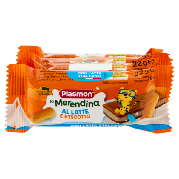 Plasmon la Merendina al Latte e Biscotto 4 x 22 g