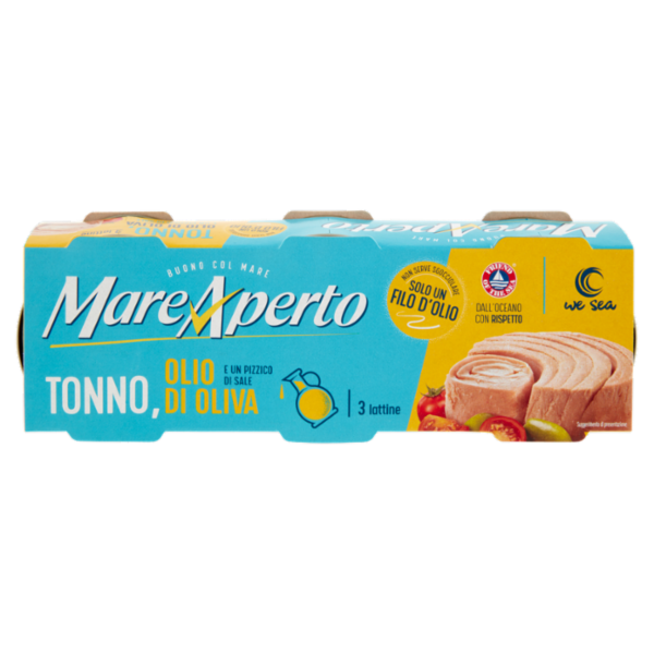 Mare Aperto Tonno con solo un filo d'olio 3 x 60 g