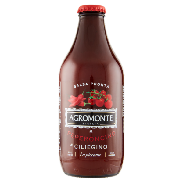 Agromonte Salsa Pronta al Peperoncino di Ciliegino la Piccante 330 g