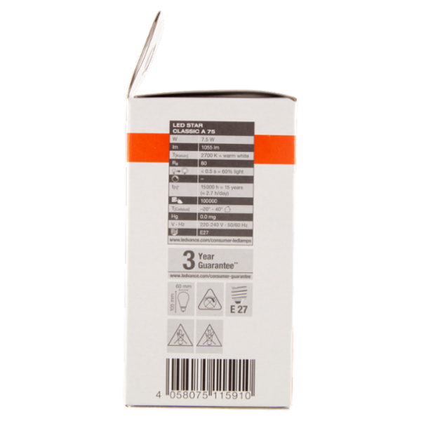 Osram Led Star Classic A 75 Warm White 7.5 W E27