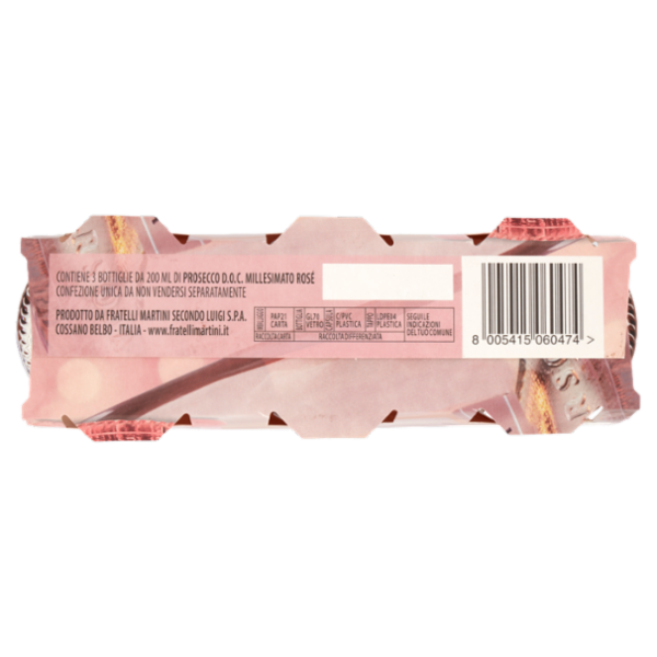 Casa Sant'Orsola Prosecco D.O.C. Rosé Millesimato 3 x 200 ML