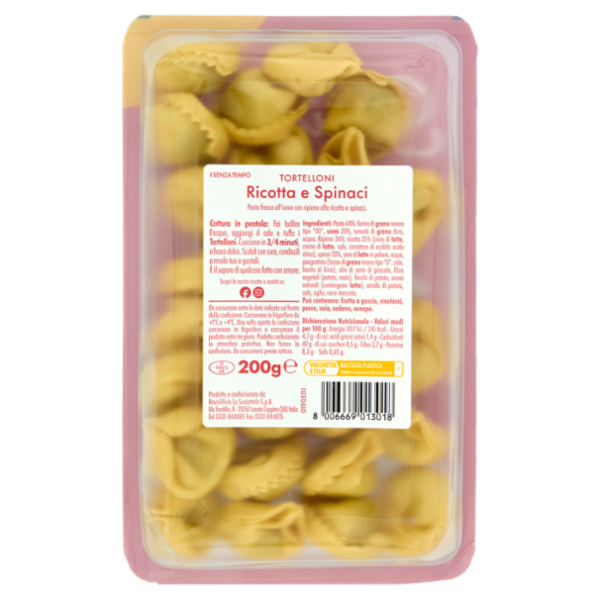 Scoiattolo Tortelloni Ricotta e Spinaci 200 g