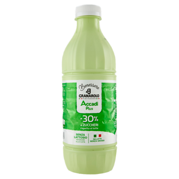 Granarolo Benessere Accadì Plus -30% di Zuccheri Senza Lattosio da Latte Senza Grassi 1 L