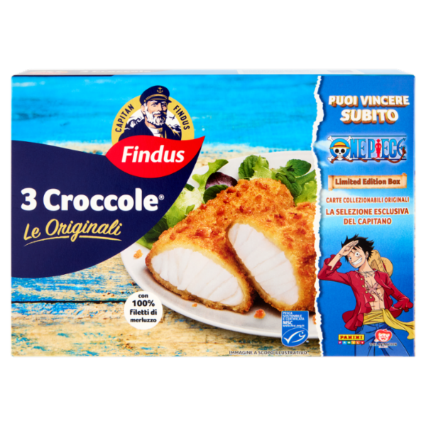 Capitan Findus 3 Croccole con 100% Filetti di Merluzzo - Le originali 324 g