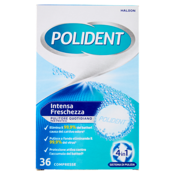Polident Intensa Freschezza, Pulitore quotidiano per Protesi Dentale 36 cp