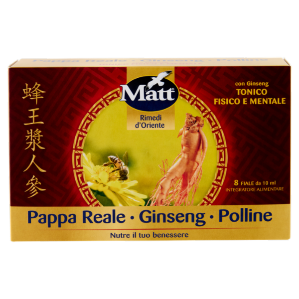 Matt Rimedi d'Oriente Pappa Reale - Ginseng - Polline Fiale 8 x 10 ml
