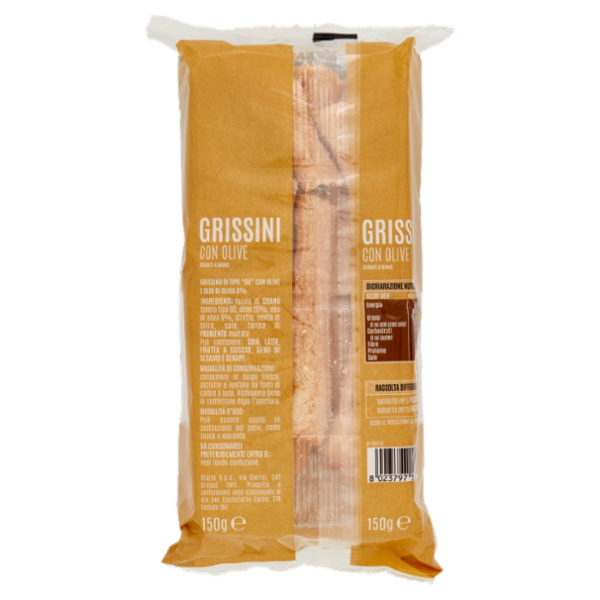 Assaggi e paesaggi Grissini con Olive 150 g