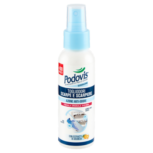 Podovis Deodorazione Togliodori Scarpe e Scarpiere 100 ml