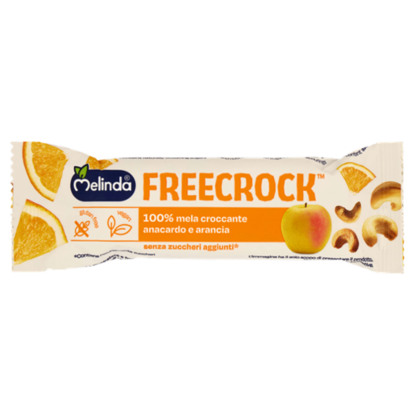 Melinda Freecrock 100% mela croccante anacardo e arancia 18 g