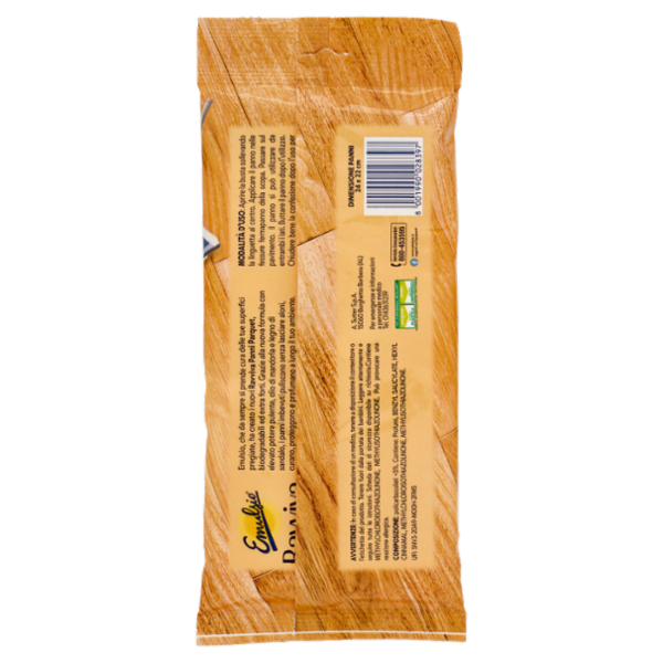 Emulsio Ravviva Panni Parquet Olio di Mandorla e Legno di Sandalo 12 pz