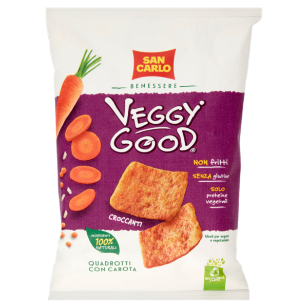 San Carlo Benessere Veggy Good Quadrotti con Carota 70 g