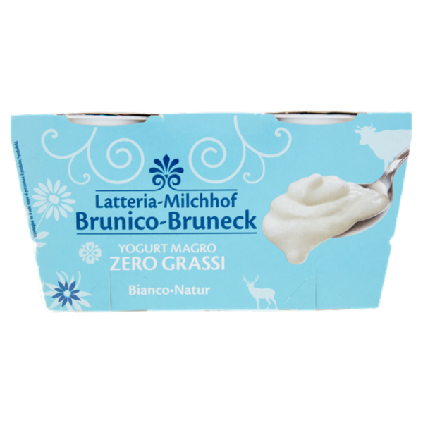 Latteria Brunico Yogurt Magro Zero Grassi Bianco 2 x 125 g