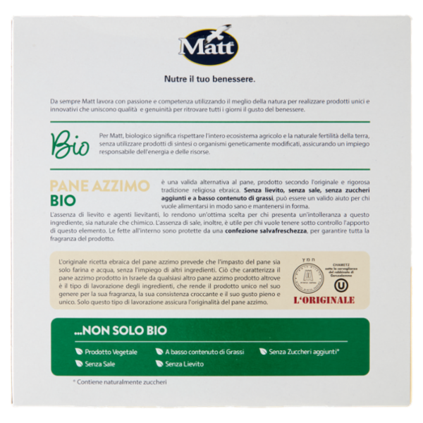Matt Pane Azzimo Bio 400 g
