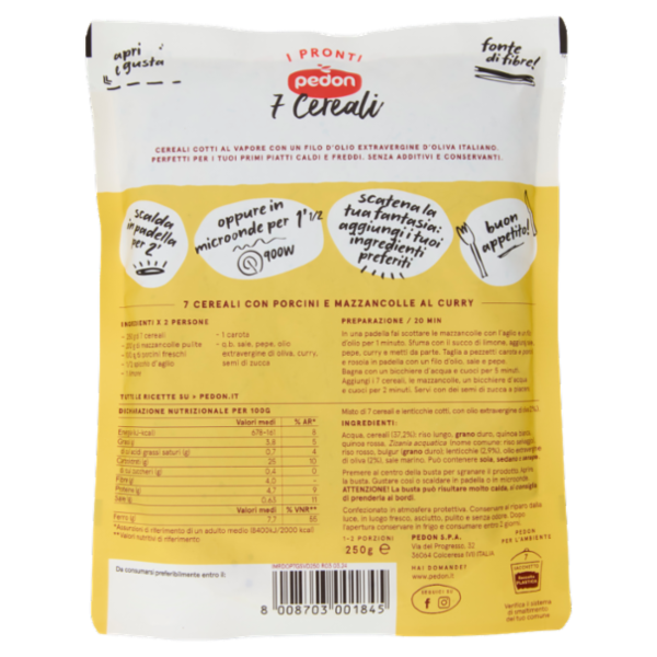pedon I Pronti 7 cereali 250 g