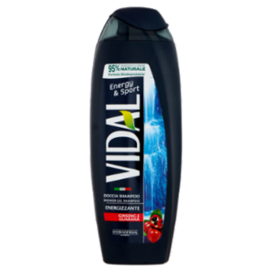 Vidal Energy & Sport Doccia Shampoo Energizzante Ginseng e Guaranà 250 Ml