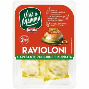 Ravioloni Capesante Zucchine E Burrata Viva La Mamma Beretta