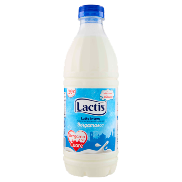 Lactis Latte Intero Pastorizzato a temperatura elevata Bergamasco 1000 ml