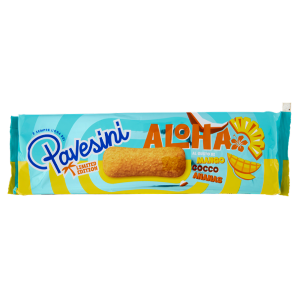 Pavesi Pavesini Aloha Snack Gusto Mango Cocco Ananas Biscotti Limited Edition 200g