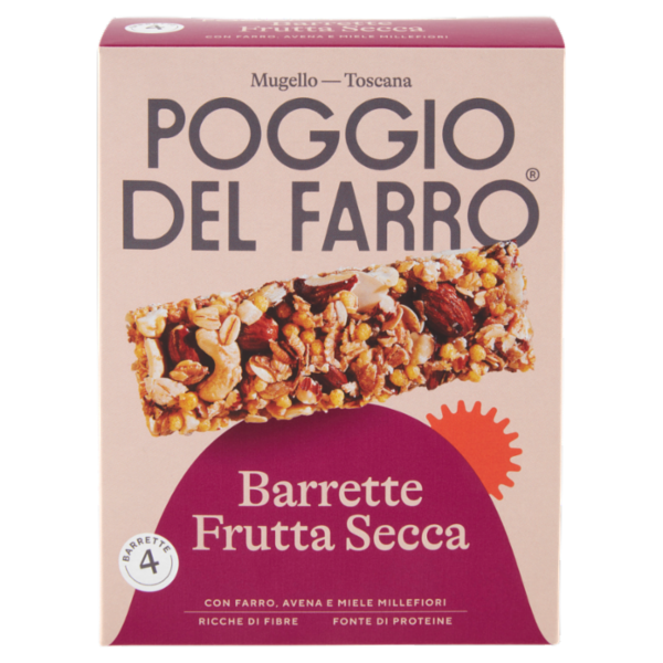 Poggio del Farro Barrette Frutta Secca 4 x 25 g